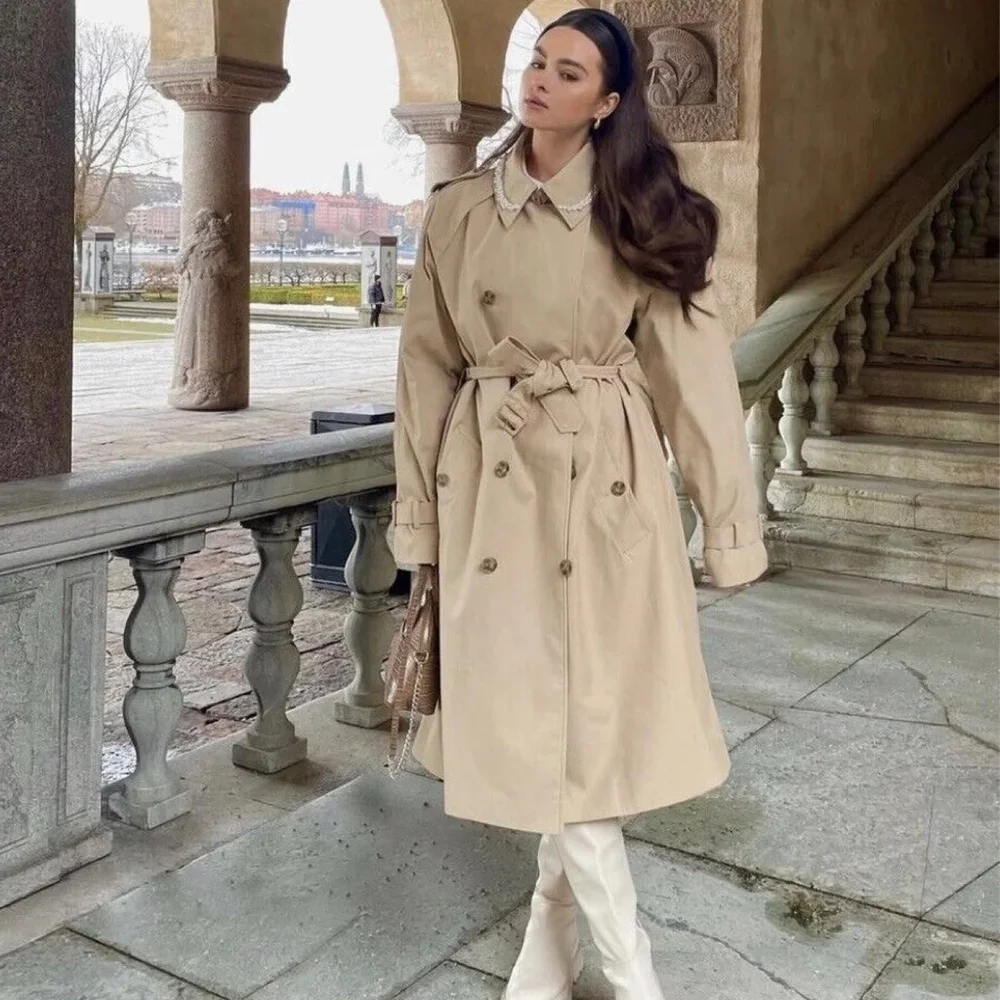 Simone Rochax パフスリーブ トレンチコート ベージュ M H&M | Jackets & Coats | Nwt Simone Rocha X Hm Pearl Trench Coat
